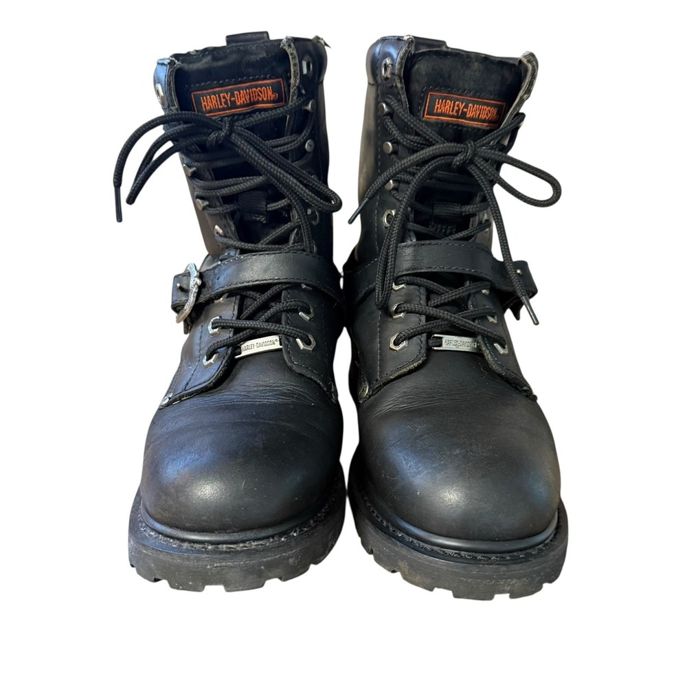 Vintage Harley-Davidson 91003 Men's Leather Harness‎ Boots Black Size 9 Moto